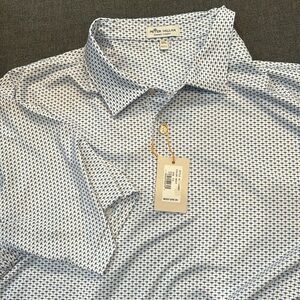 Peter Millar two XL men's short sleeve collared shirt never worn with tags